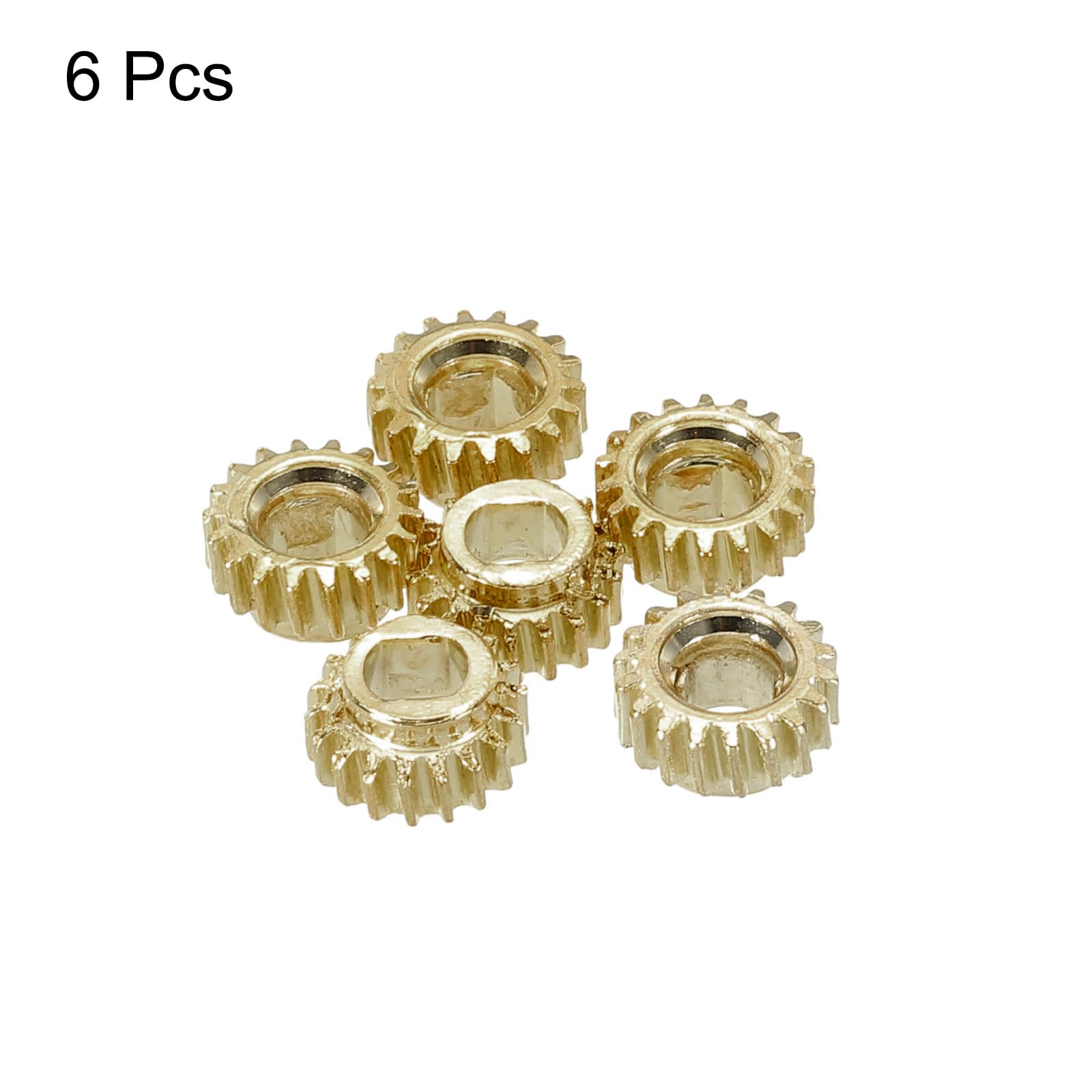 PATIKIL Classical Guitar String Tuning Pin Gear 3.6mm Flat Hole Gold Tone for Guitar Tuning Pack of 6